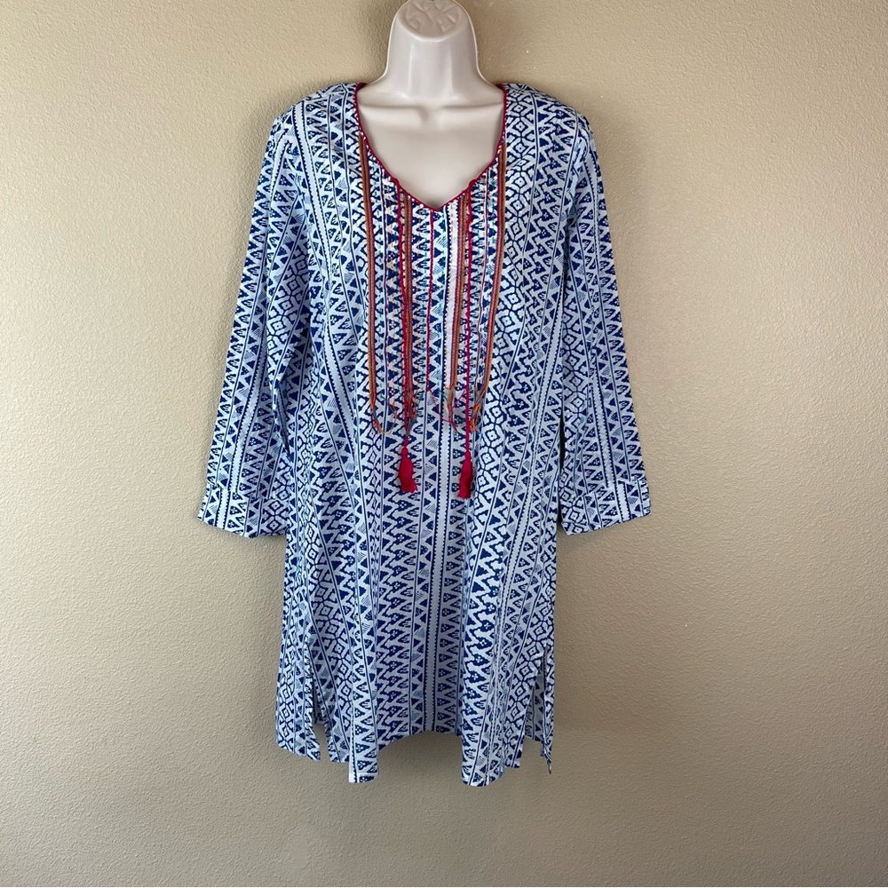 Roberta Roller Rabbit blue tassel swim cover tunic